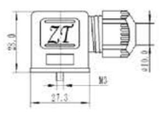 Varistorski konektor za elektromagnetni ventil DIN, vodoodporen IP67