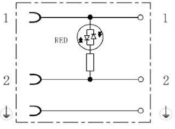Konektor solenoidového ventilu formy A RX s LED