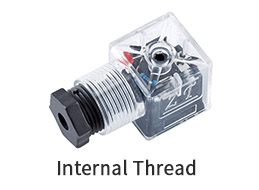 Form A AC DC Internal Thread DIN Solenoid Valve Connector With Led Waterproof IP67