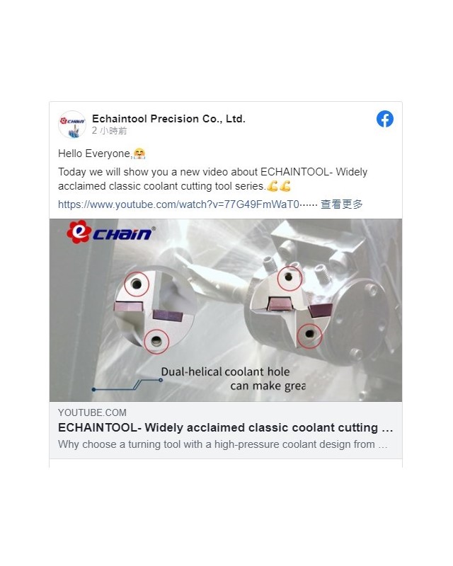 Widely acclaimed classic coolant Cutting Tool