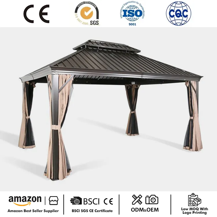 12' x 10' Alüminyum Çerçeve Hardtop Gazebo