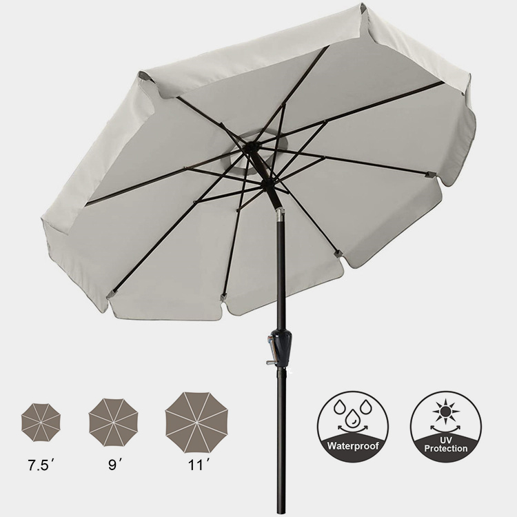 7,5 jalkaa 8 Ribs Market Patio Umbrella
