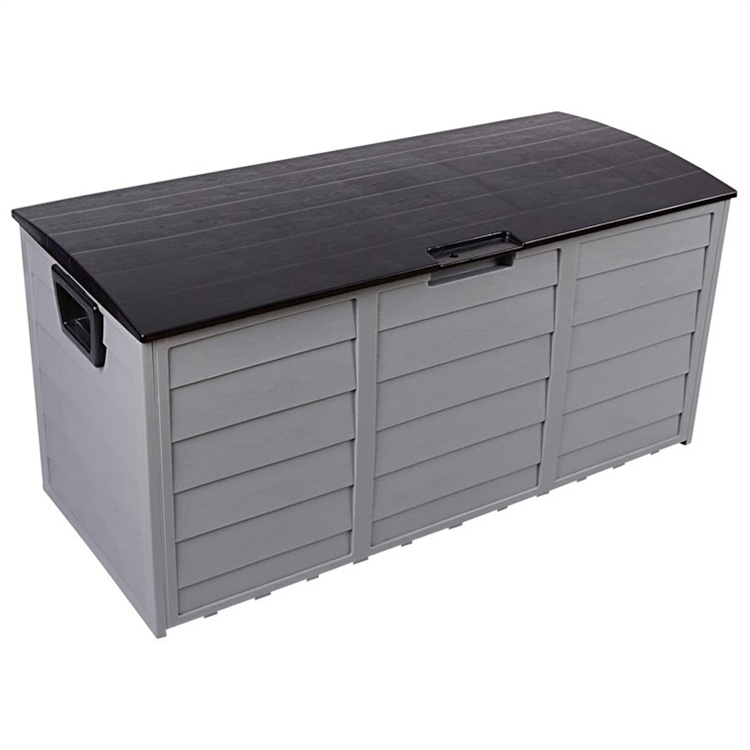 75 Gallons Resin Deck Box Storage with Wheels