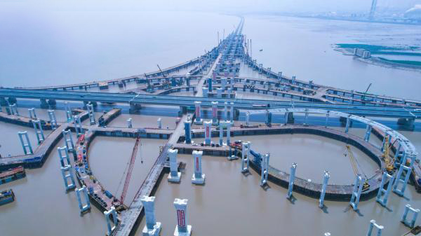The last pile foundation of binhai interchange of Hangyong multiple line ningbo phase I project was completed