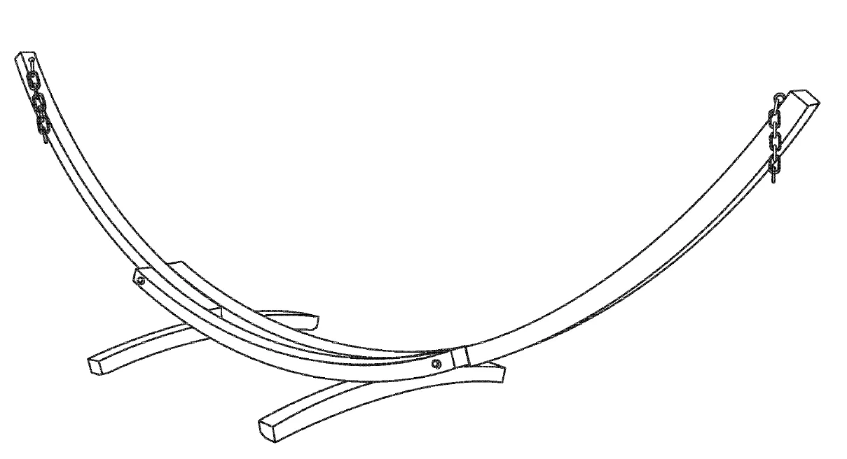 Montageanleitung für Holzbogen-Hängemattenständer