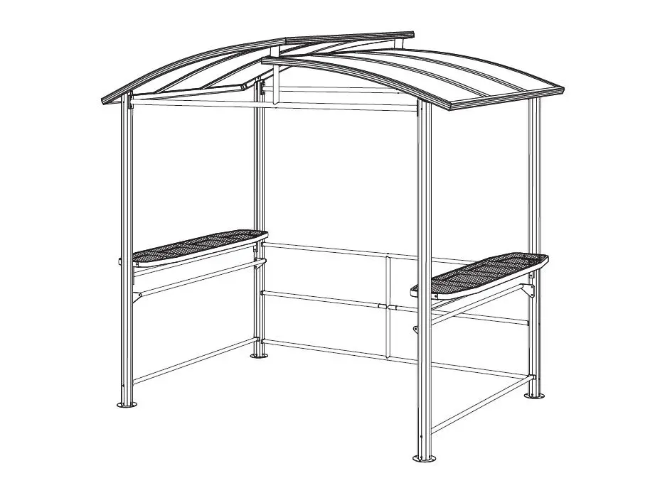 So installieren Sie einen BBQ-Pavillon 8 ft x 5 ft Hardtop-Anweisungen