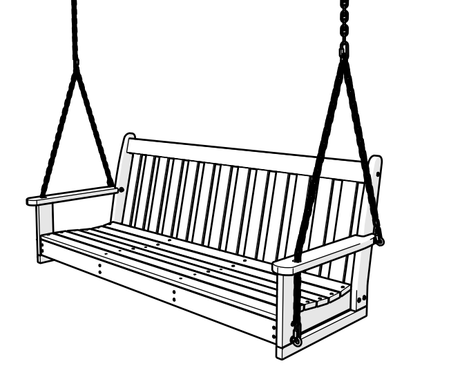 Patio Hanging Bench Porch Swing Assembly Mga Tagubilin
