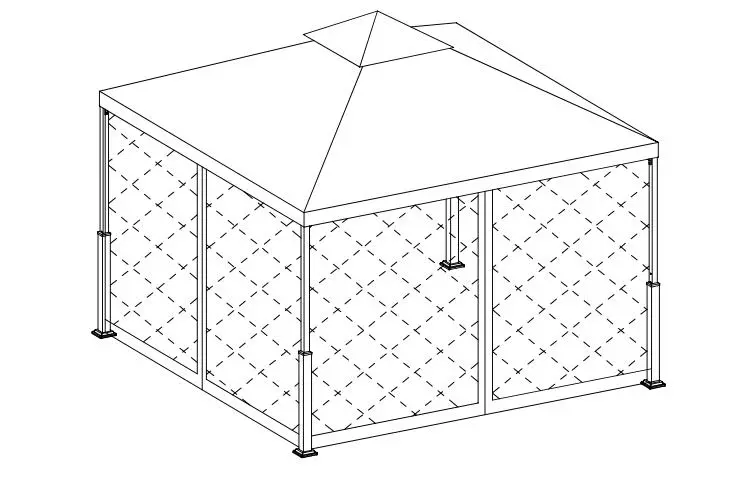 10X10Ft Patio Garden Gazebo Installasjonsveiledning