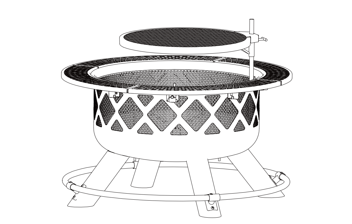 Wood Burning Outdoor Fire Pit With grill Installation Guide