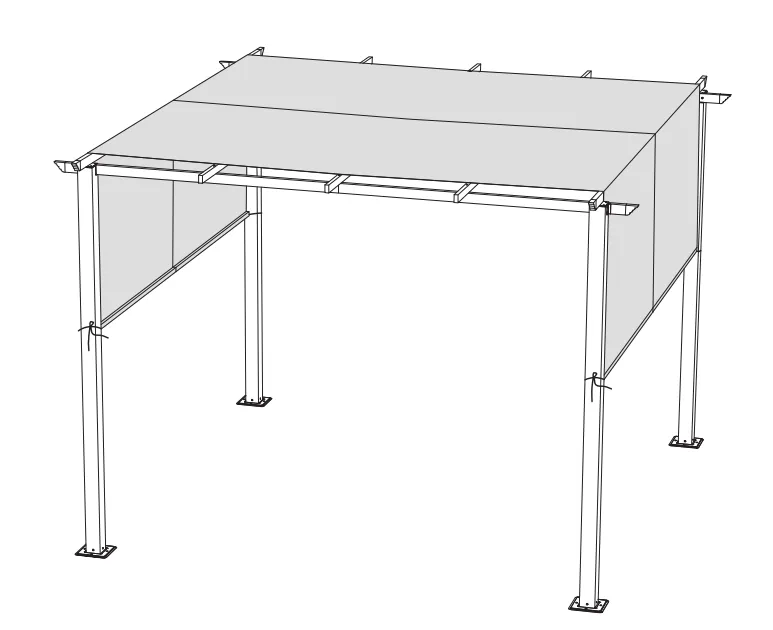 10'x10' Flat Top Pergola Produktguider