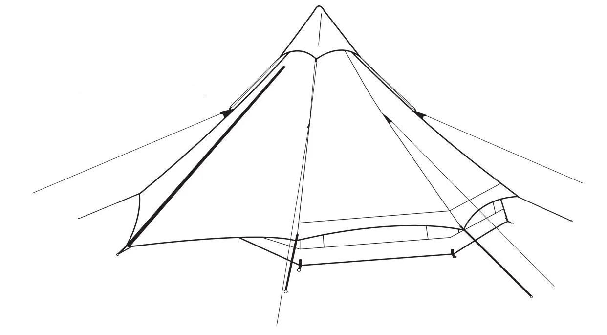 Installationsrichtlinien für Pyramidenzelte aus Baumwolle