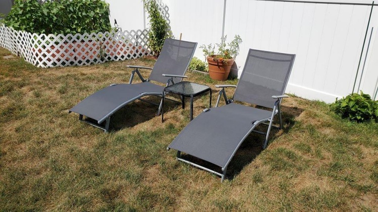 What materials are available for pool recliners?