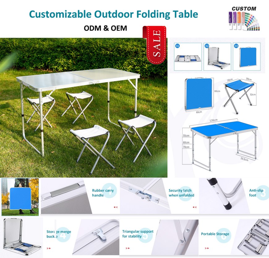 Aluminum Folding Table and Chairs Set