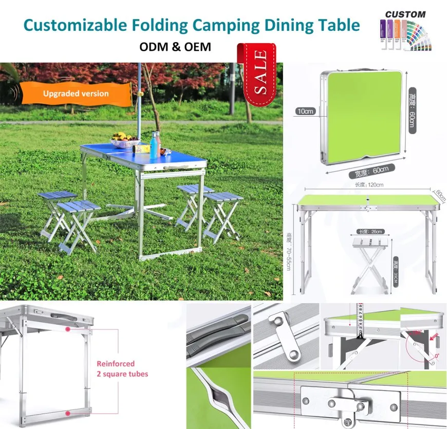 Ang Na-upgrade na Portable Folding Picnic Table