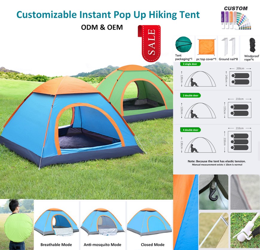  Easy set up and break down for hiking tent!