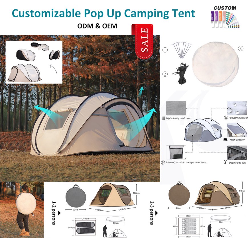 Magandang Camping Tent, Napakabilis na Pag-setup!