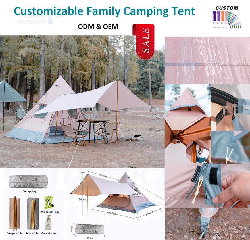 Aile/grup kampı için güzel ve geniş çadırï¼