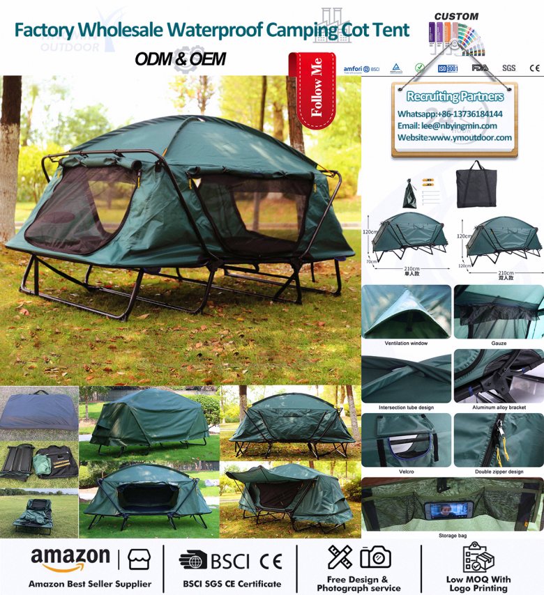 Hauska monikäyttöinen teltta / pinnasänky / telttasänky!