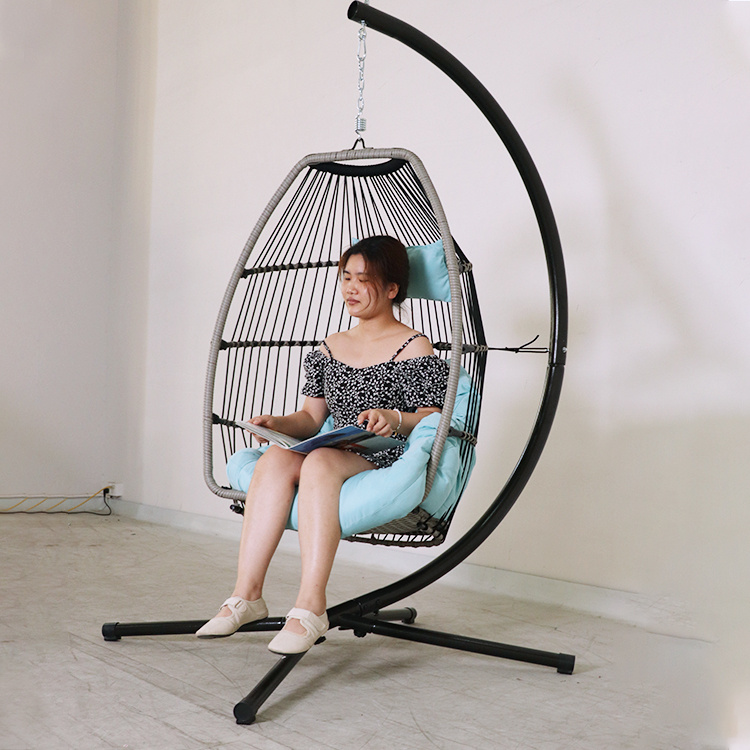Веранда Преклопен ЈП плетен стол за виси јајца