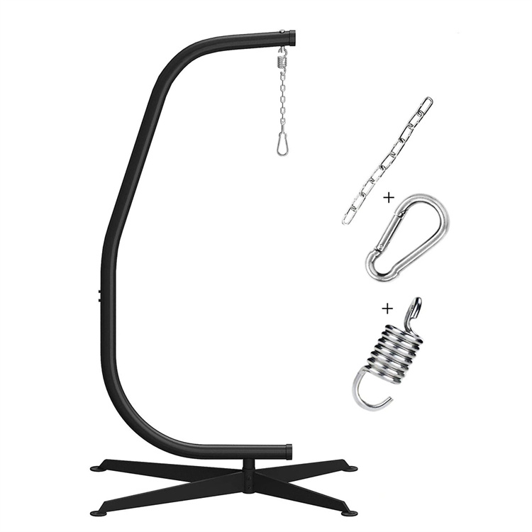 Metal Hanging Hammock C-Stand for Chair