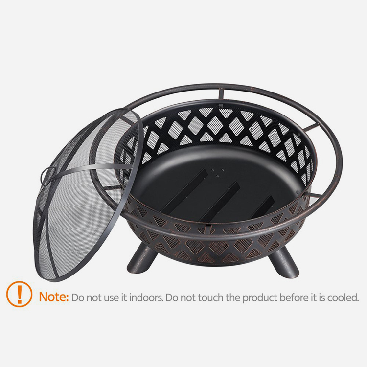 36'' Outdoors Iron Fire Pit