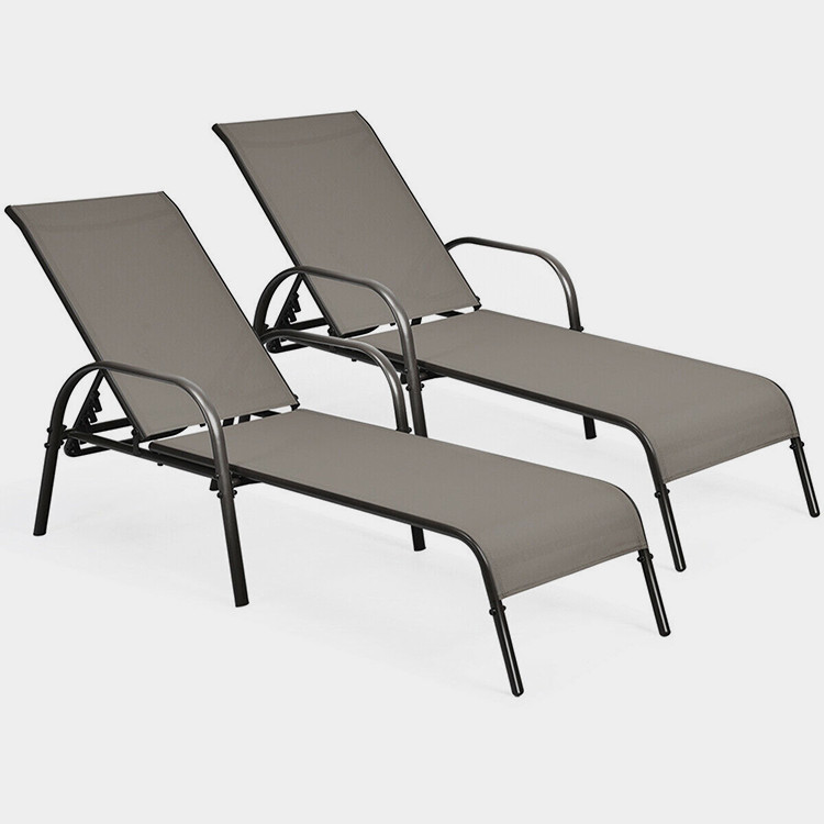 Outdoor Adjustable Chaise Lounge Chair