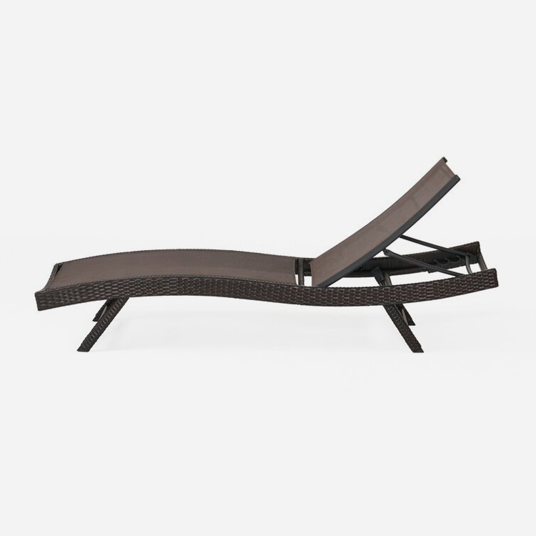 Patio Adjustable Rattan Chaise Lounge Chair