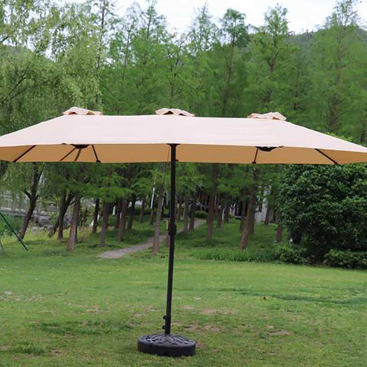 Obojstranný dáždnik na terasu