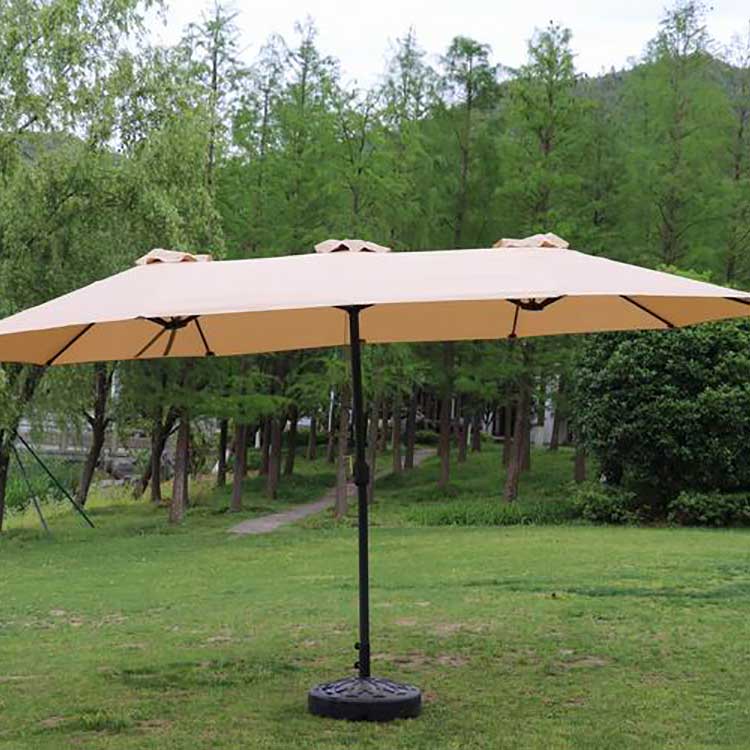 Obojstranný dáždnik na terasu