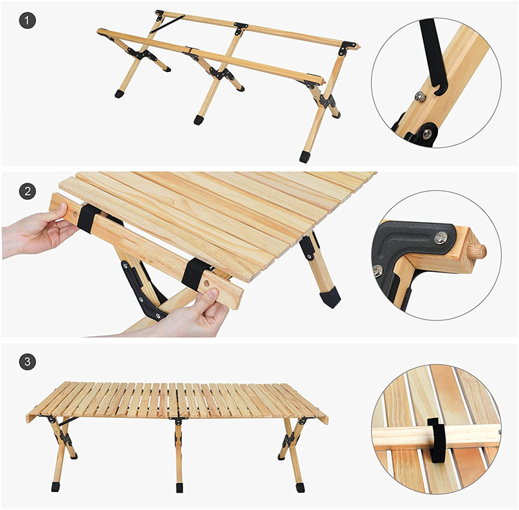 Lightweight Roll Up Picnic Camping Table