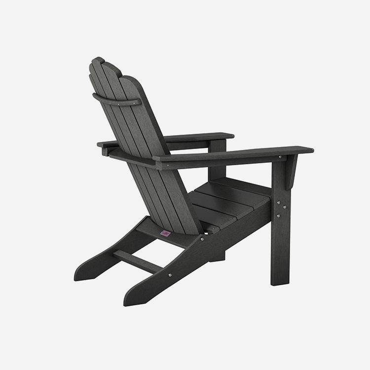 Outdoor Gray Poly Patio Adirondack Chair