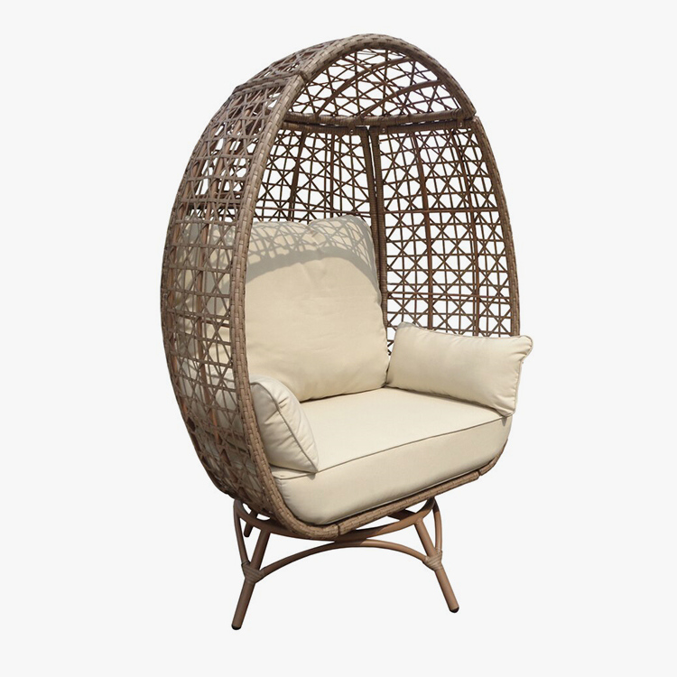 Outdoor Wicker Swivel Egg Chair