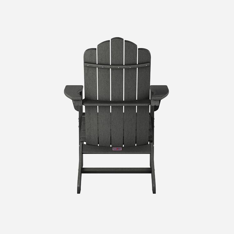 Outdoor Gray Poly Patio Adirondack Chair