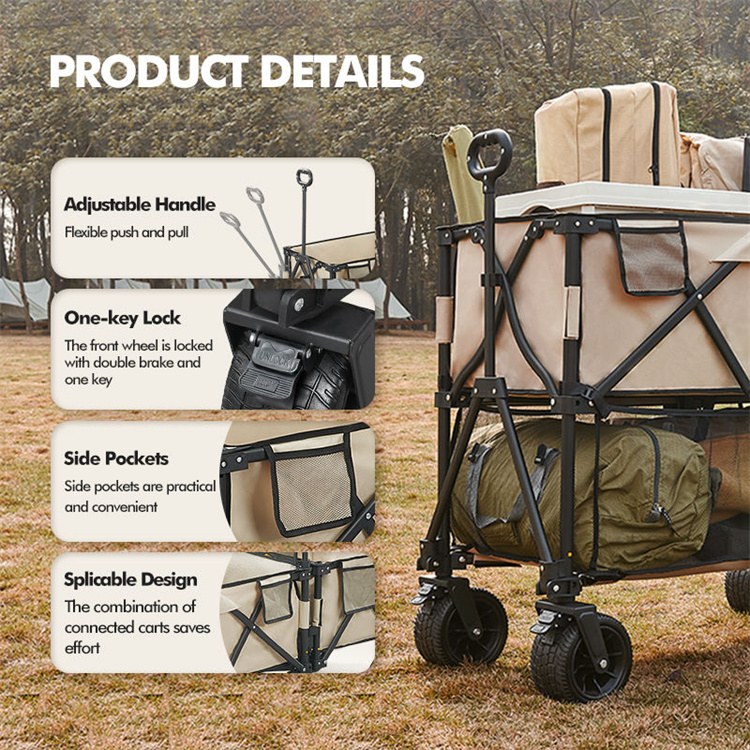 Double Decker Collapsible Wagon Cart
