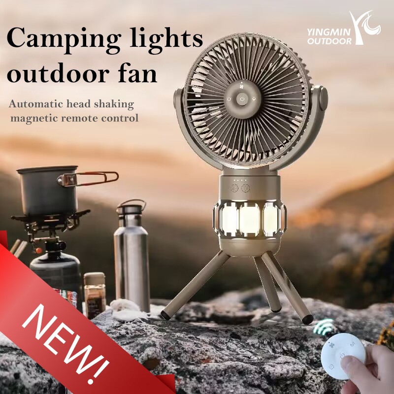 Ventilador de camping con linterna LED