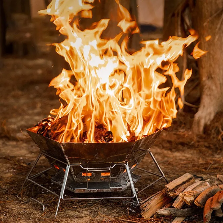 Πτυσσόμενο Campfire Grill Camping Fire Pit