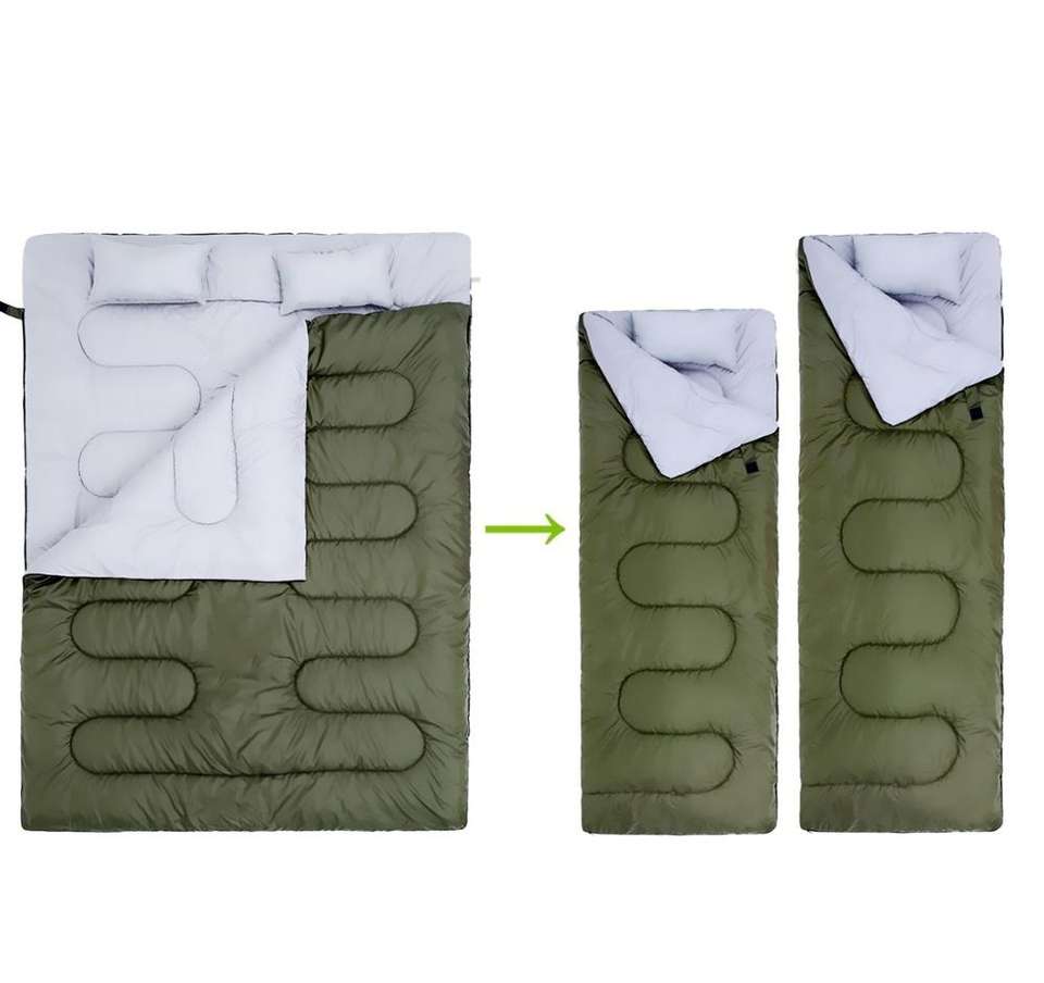 Double Sleeping Bag with Pillow