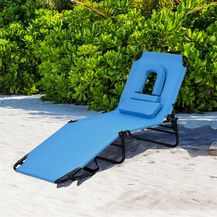 Outdoor kokoontaitettava Beach Chaise lepotuoli
