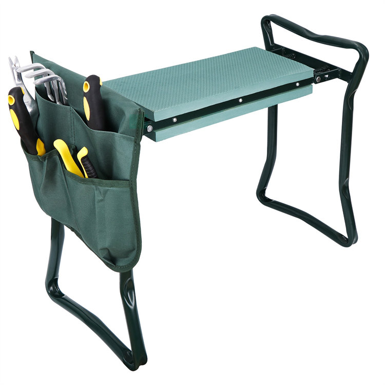 Garden Kneeler Folding Seat na may Tools Bag