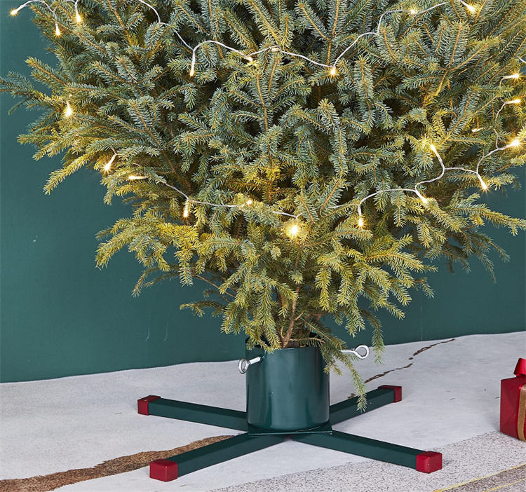 Welded Steel Christmas Tree Bracket for Live Trees