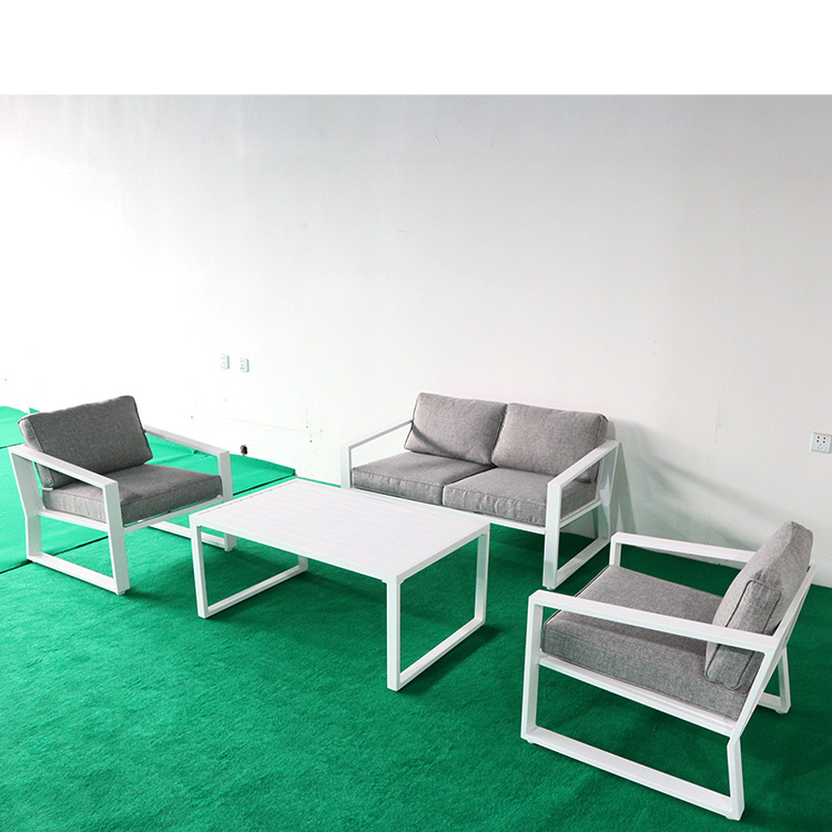 YM Modern Leisure Garden Patio Furniture 4 - Person অ্যালুমিনিয়াম কুশন সঙ্গে আসন গ্রুপ
