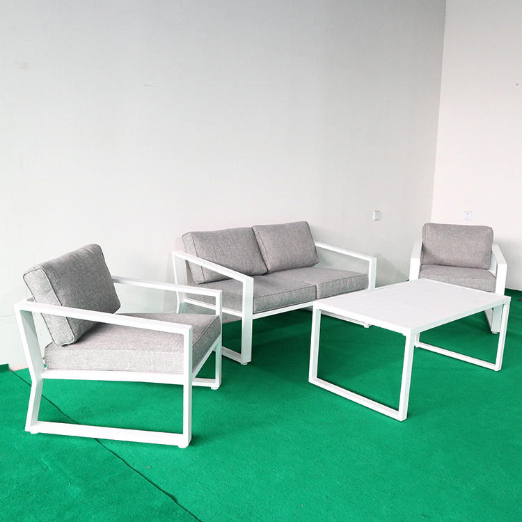 YM Modern Leisure Garden Patio Furniture 4 - Person الألومنيوم مجموعة جلوس مع وسائد
