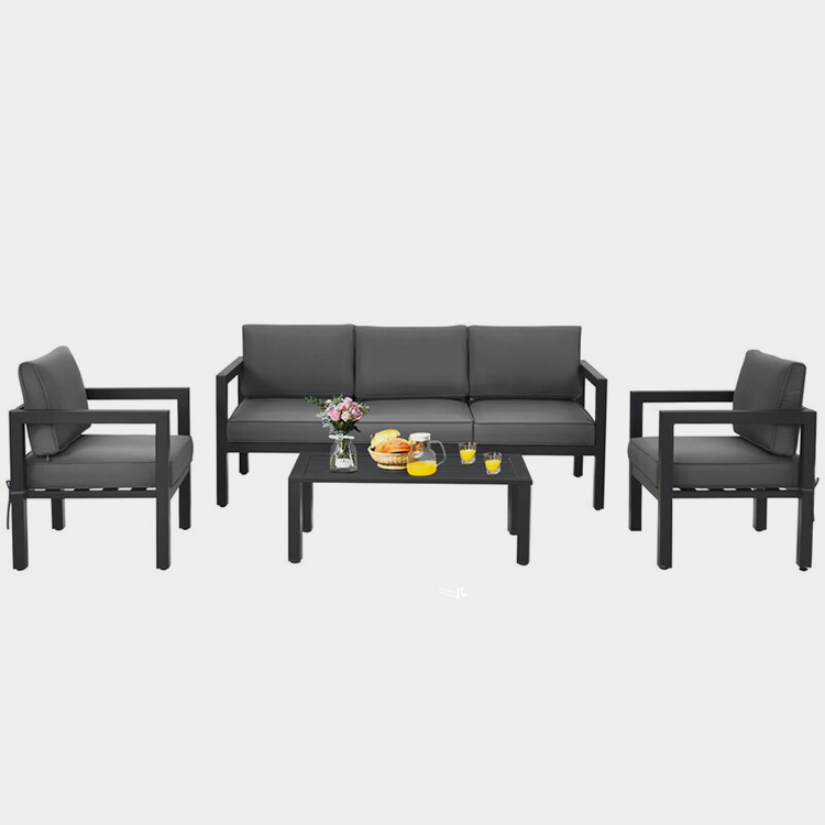 KD Metal 5 - Person Seating Group with Cushions（set of 4）
