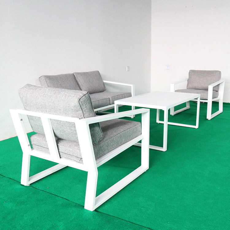 YM Modern Leisure Garden Patio Furniture 4 - Person அலுமினியம் குஷன்களுடன் இருக்கை குழு