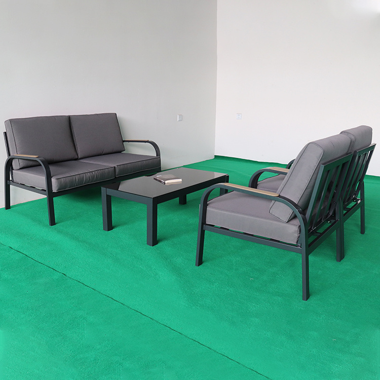4-Piece Patio Furniture アルミニウム Conversation Set