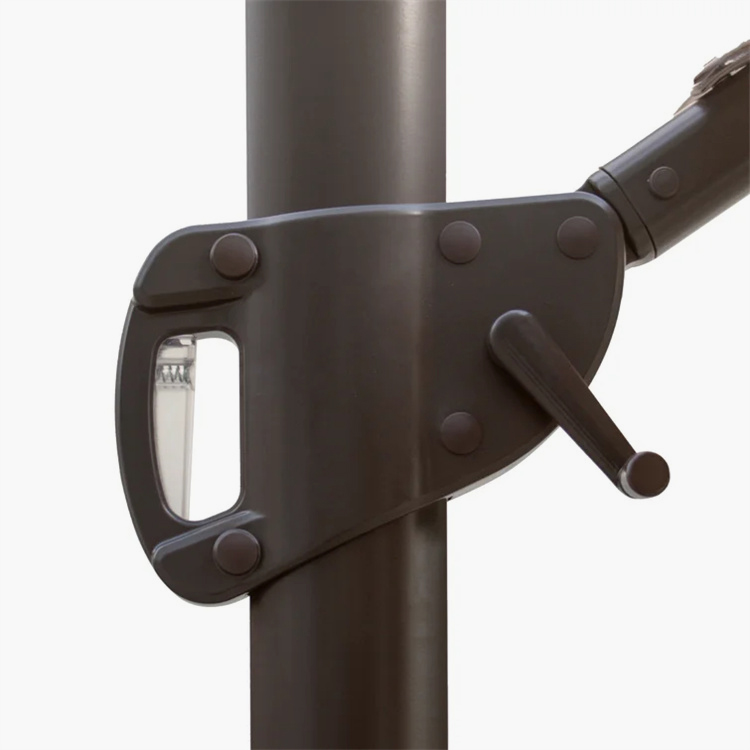 12ft Double Top Cantilever Offset Patio Umbrella with 360 Degree Rotation & Tilt & Cross Base All Alumiini Frame