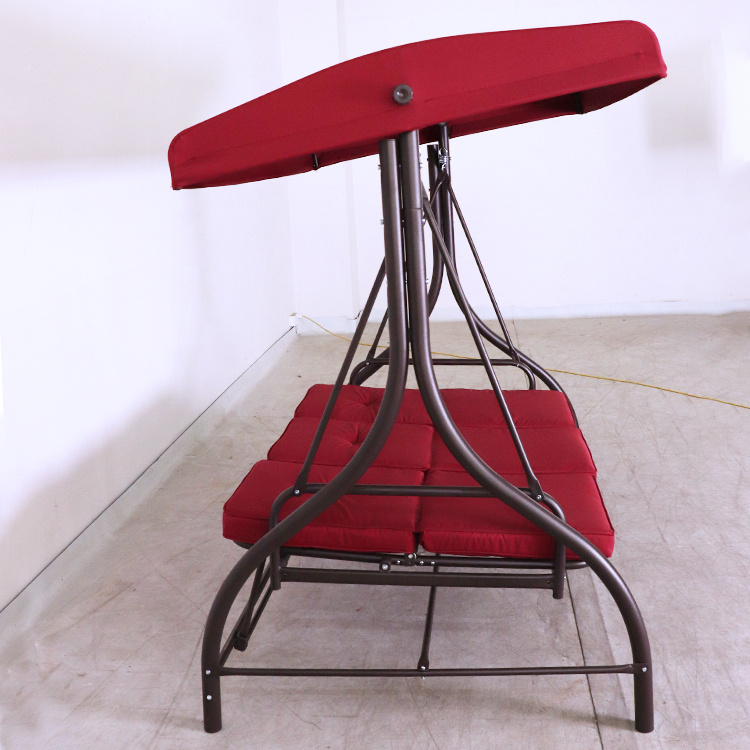 Outdoor 3-Seat Porch Swing Glider Chair