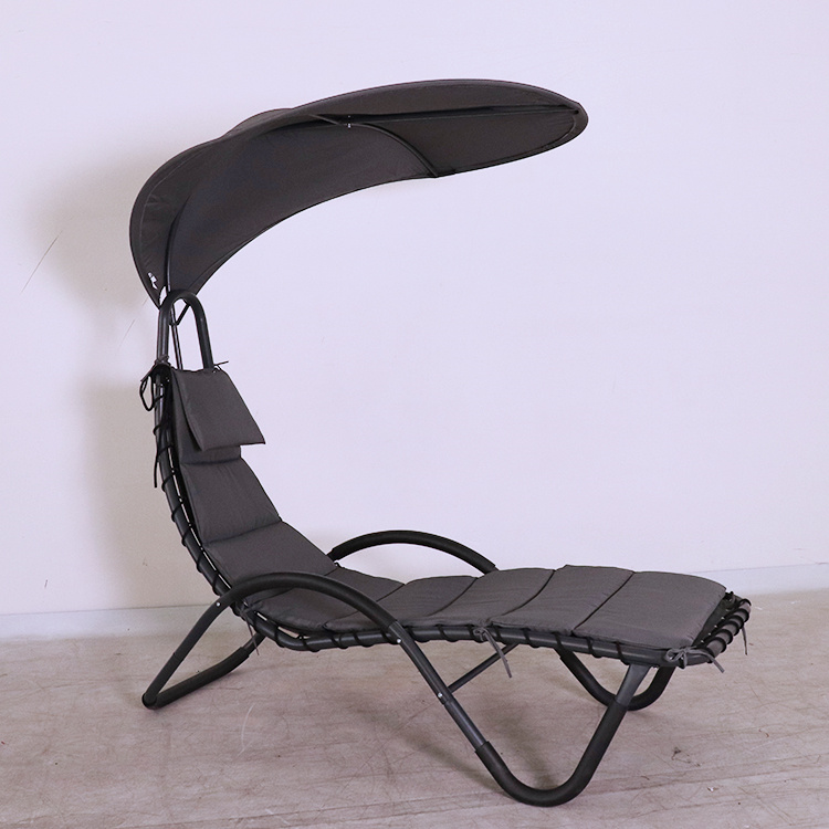 YM Luar Hanging Chaise Lounger Chair Patio Porch Arc Swing Hammock Chair Kanopi karo Bantal