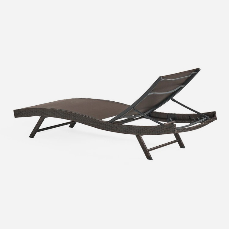 Patio Adjustable Rattan Chaise Lounge Chair