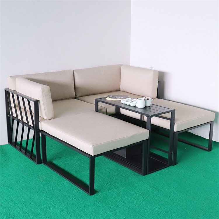 Outdoor/Indoor Dining Rattan Patio Conversation Sofa Set (WF-1708271)